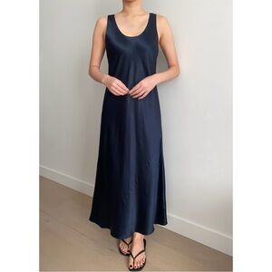 Vince satin maxi slip dress